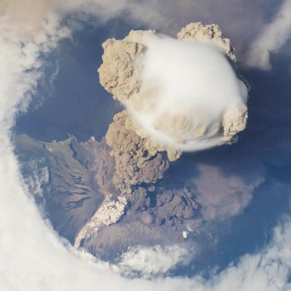 Ash and Steam from Sarychev Peak