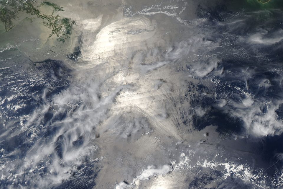 Oil Slick off the Mississippi Delta