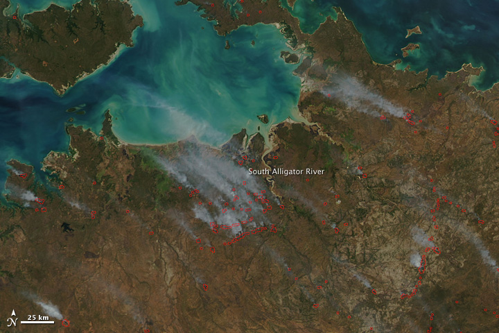 Fires in Australia's  Kakadu National Park
