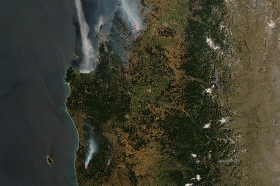 Wildfire in Bío-Bío, Chile