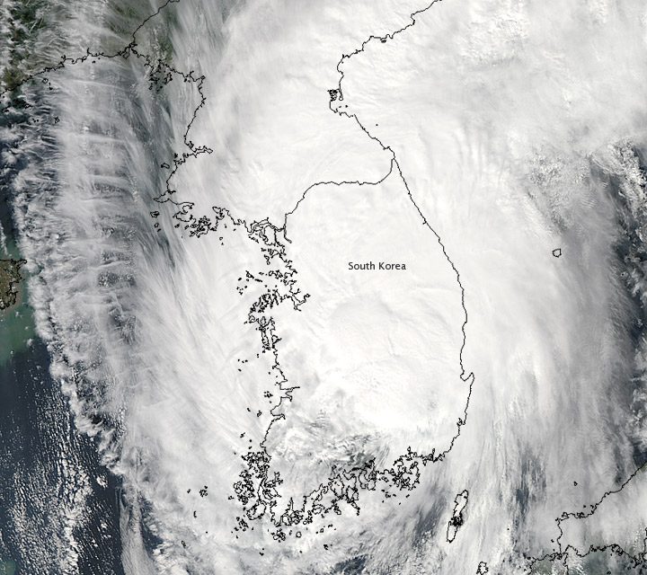 Sanba Over the Korean Peninsula