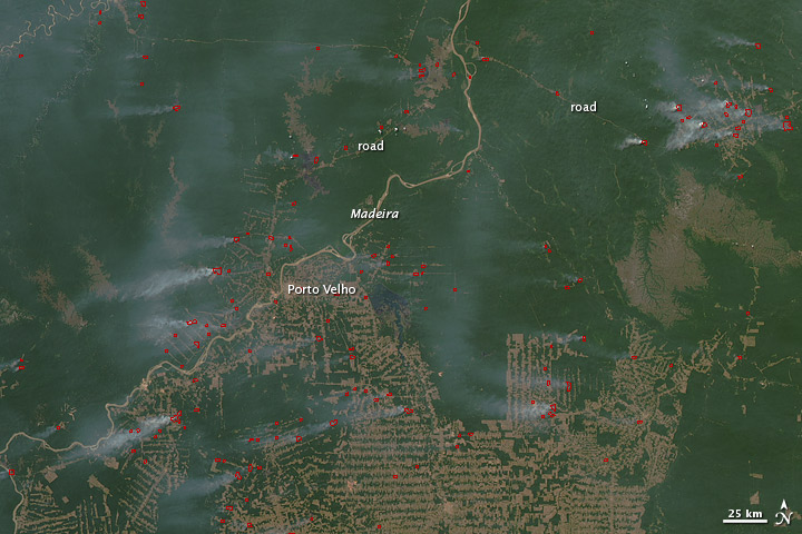 Fires Near Porto Velho, Brazil