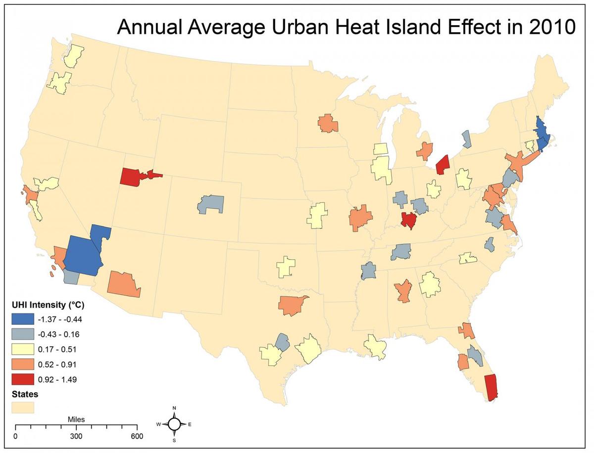 Study Maps Urban Heat Islands In The US