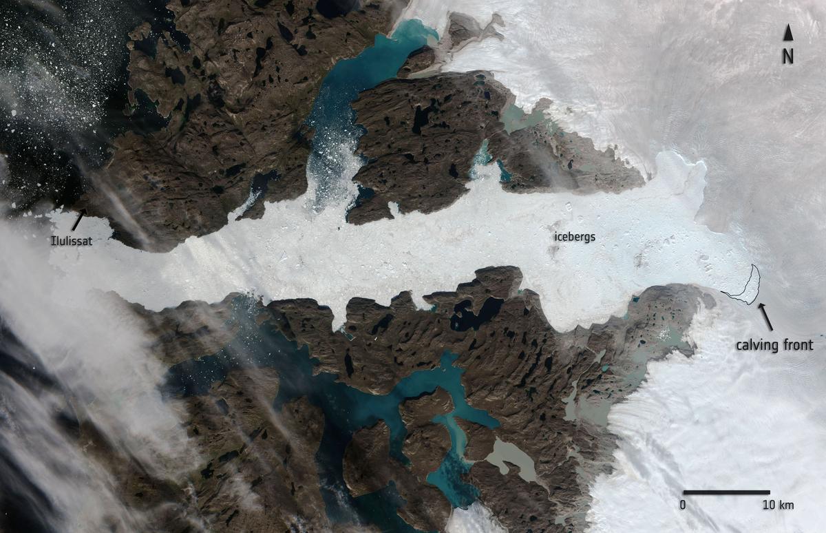 Jakobshavn Glacier In Western Greenland Sheds Huge Chunk Of Ice