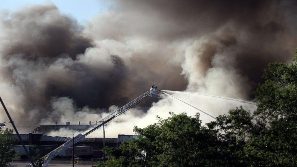New Jersey Warehouse Fire Smoke Visible from Space