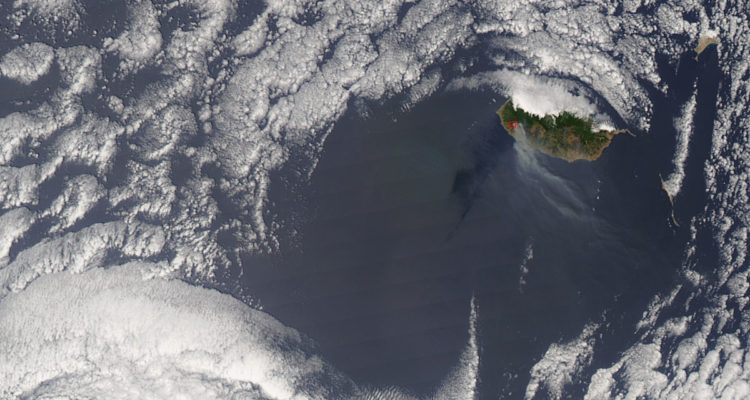 Fires and smoke on Madeira Island, Portugal