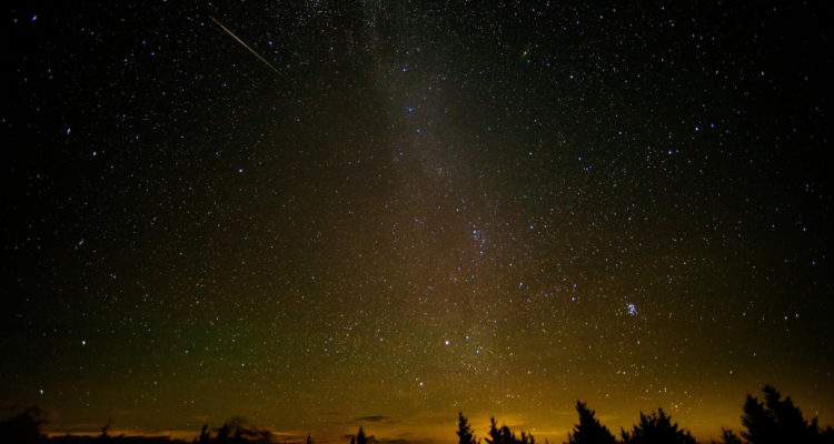 Perseid meteor shower seen from the space station
