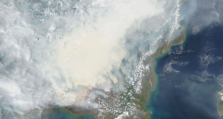 Fires And Smoke In Southern Borneo