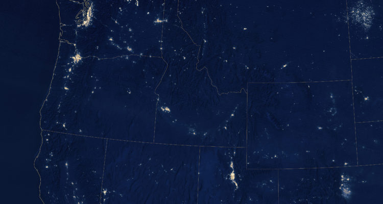 Wildfires At Night In The US Northwest