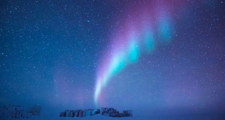 Cosmic Fire At Concordia Station Antarctica