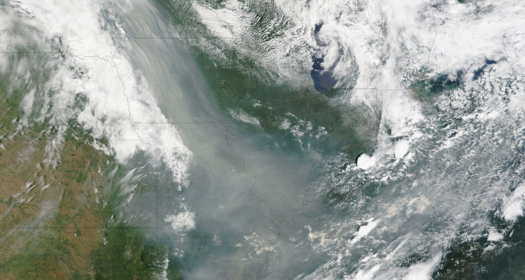 Smoke From Canadian Wildfires Across The Central United States