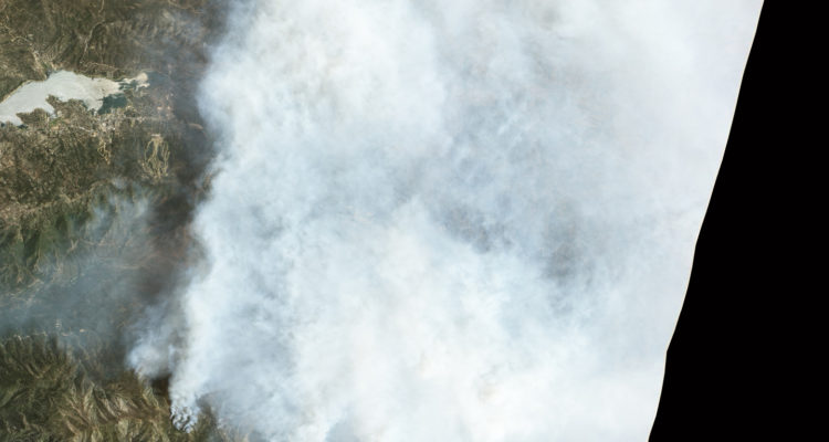 Fire and Smoke in San Bernardino National Forest