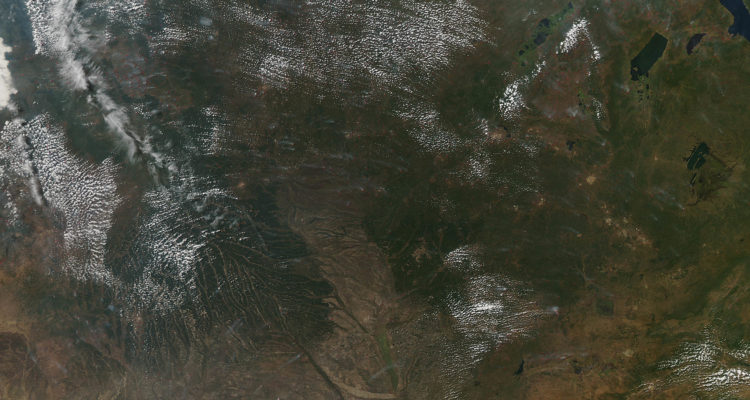 Fires Near Lake Mweru
