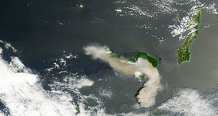 Ash From Mount Shindake In Southern Japan