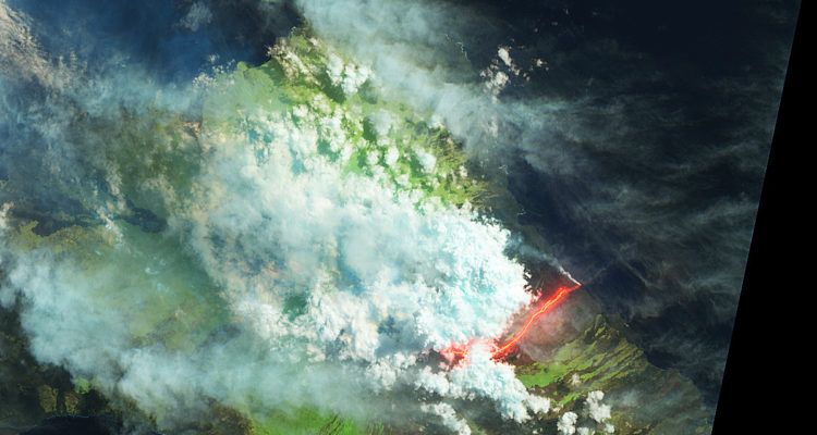 Wolf Volcano In The Galapagos Erupts