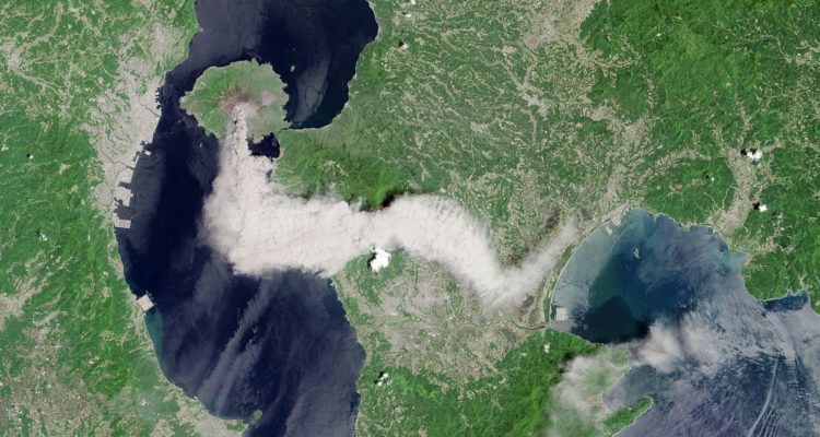 Plume From Sakura-Jima Volcano
