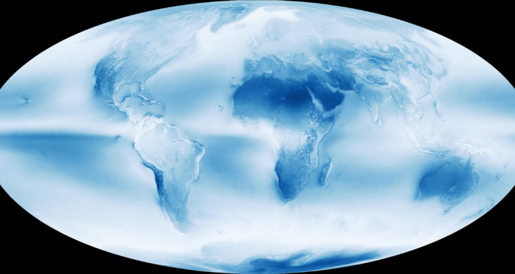 Cloud Fraction Map Showing Earth's Cloudy Nature