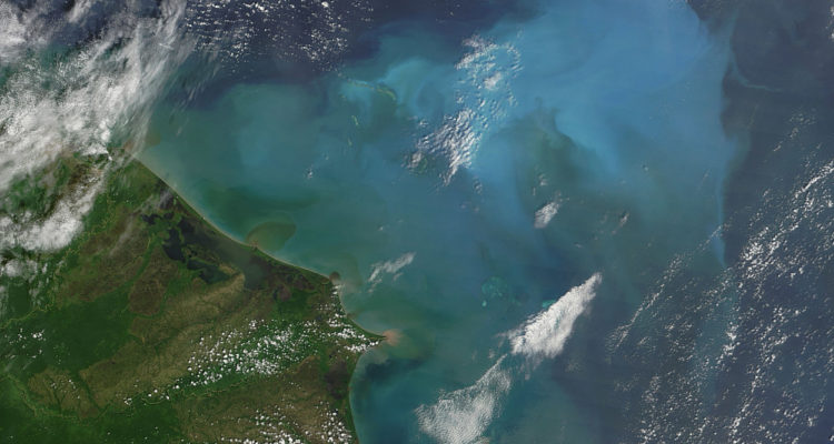 Resuspended Bottom Sediments Off Honduras