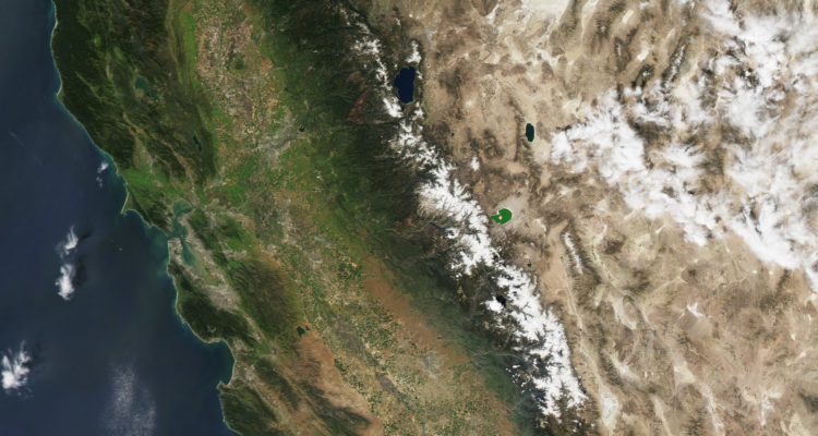 Diminished Snow Pack In The Sierra Nevada