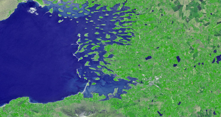 Clew Bay islands in western Ireland
