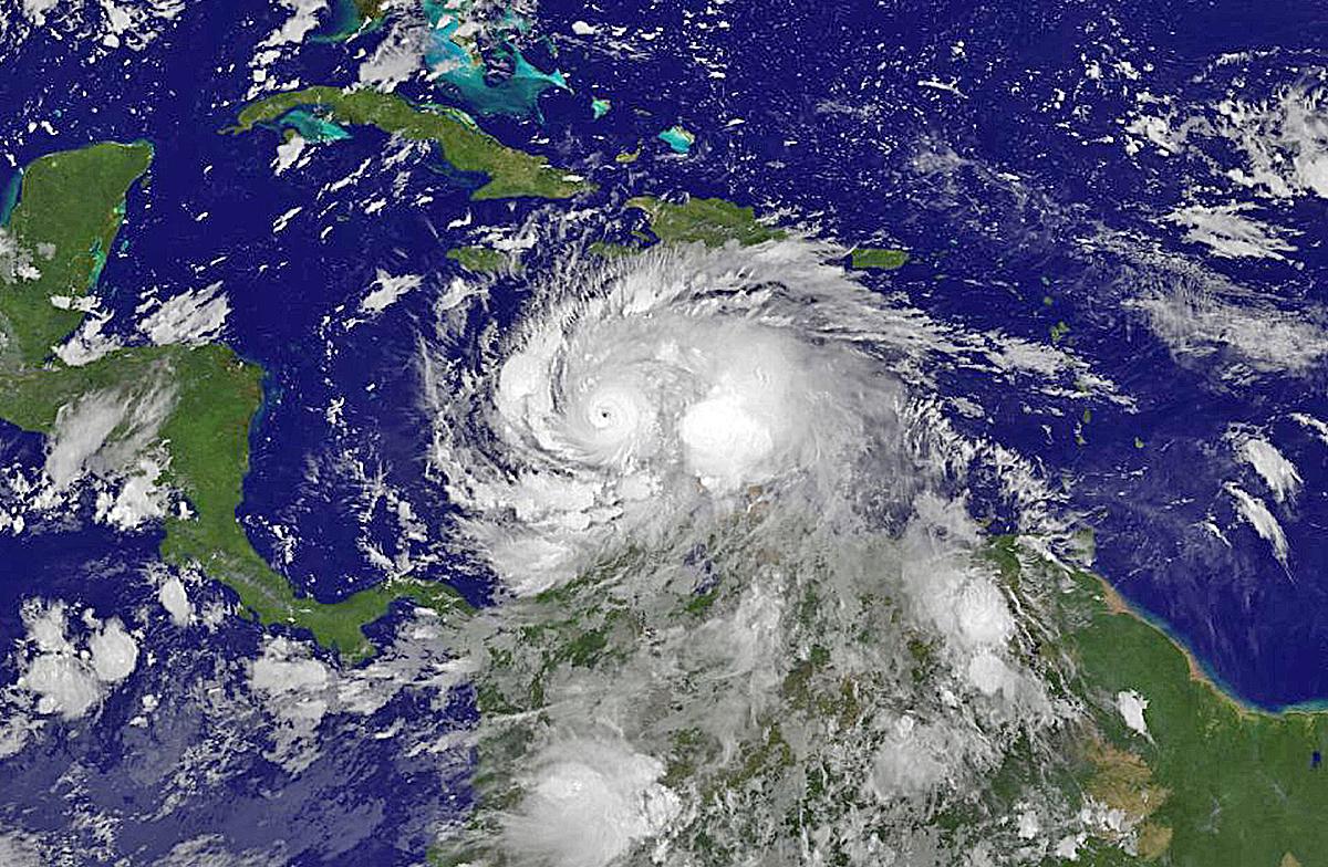 Hurricane Matthew barrels through the Caribbean