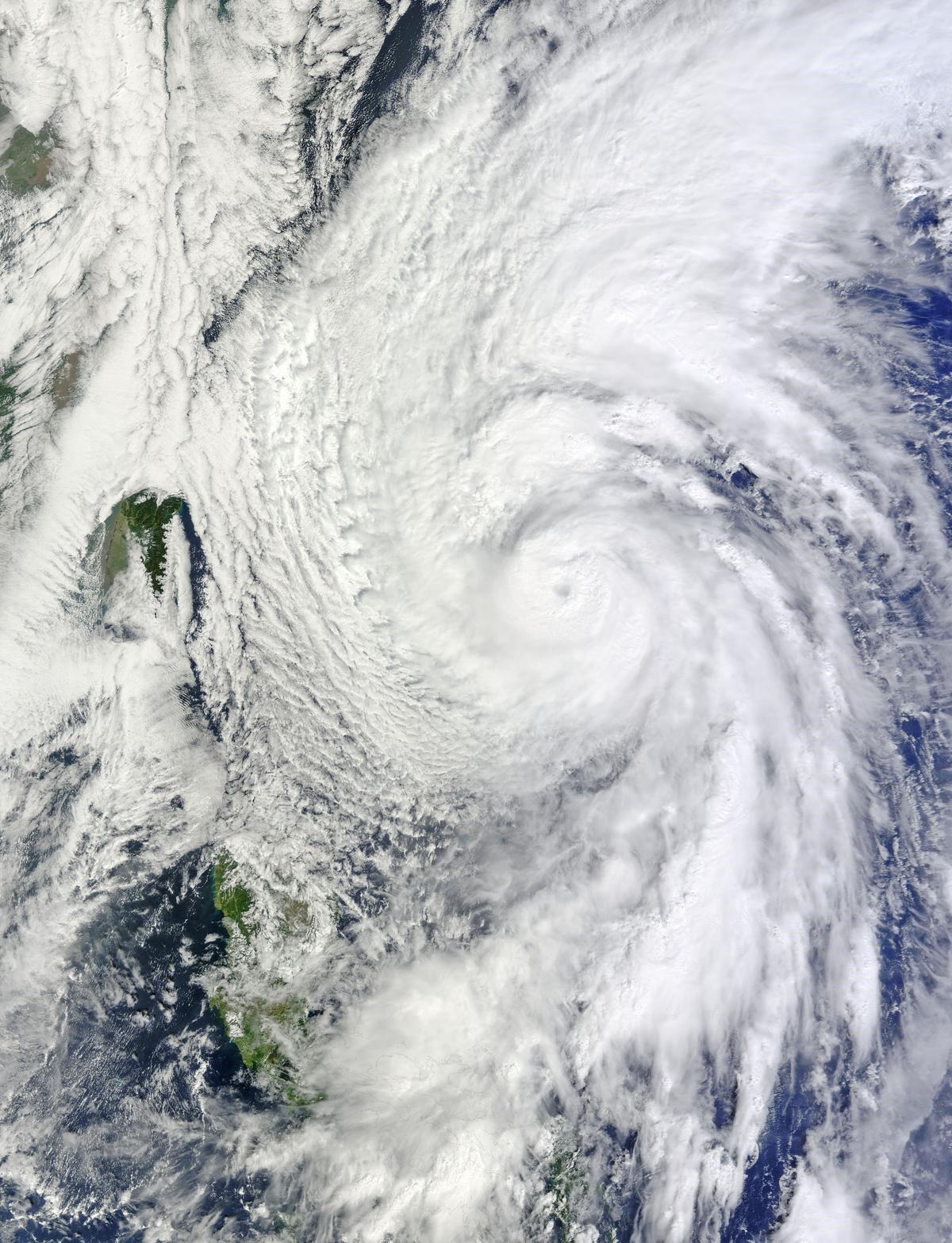 Typhoon Chaba intensifies into a super typhoon