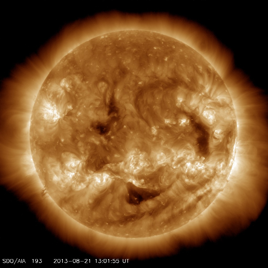 NASA released this video of images showing a smiling sun