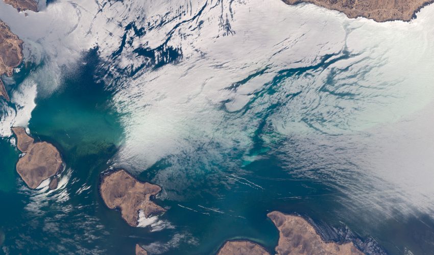 Sunglint on Lake Titicaca in the Andes
