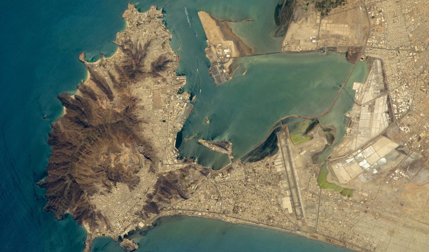 Extinct Volcano in the Port of Aden, Yemen