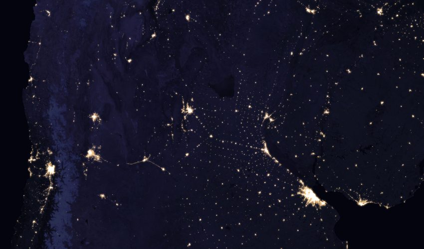 Argentina lights up the sky at night
