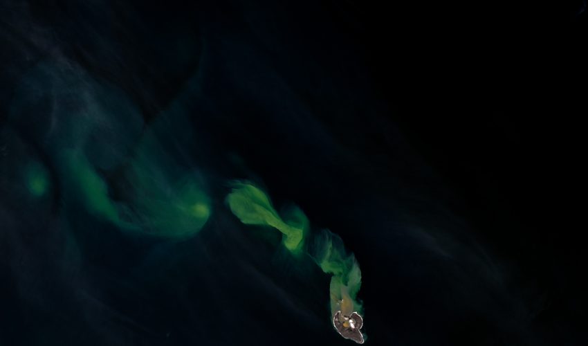 Bogoslof Volcano ash plumes over the Bering Sea