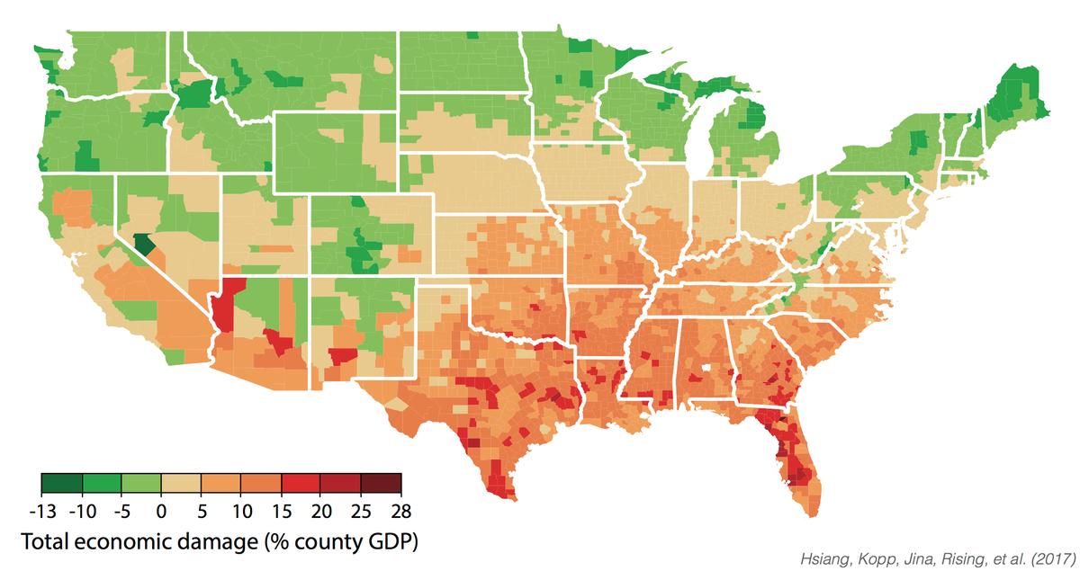 Southern, midwestern economies to suffer most from climate change