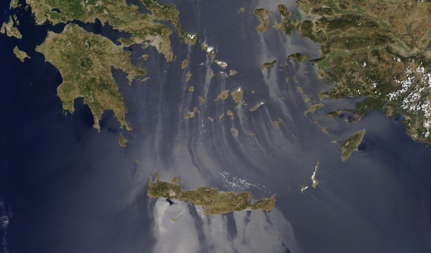 The Aegean Sea and Mediterranean Sea
