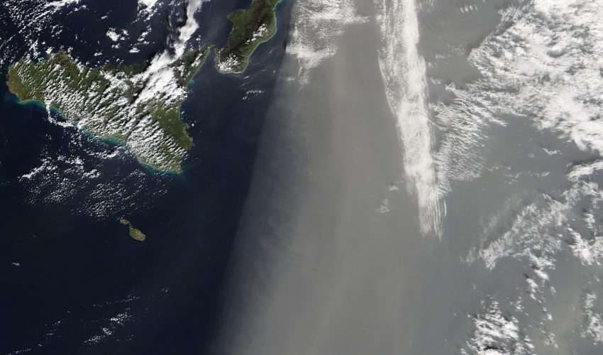 Dust storm above the Mediterranean Sea