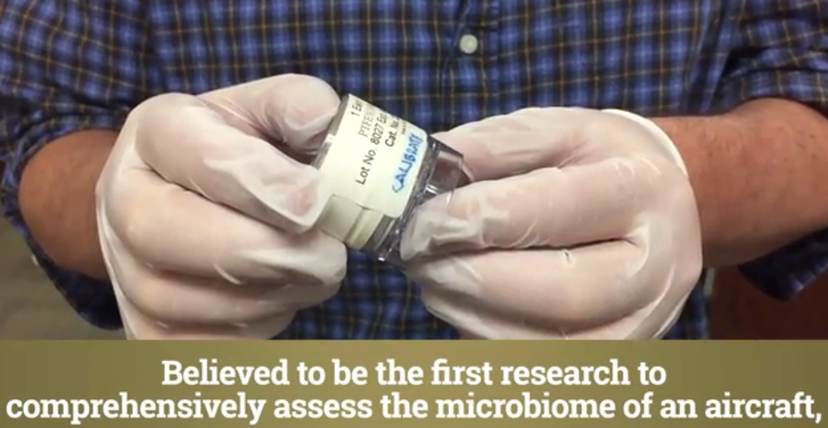 What kind of germs are on a plane?