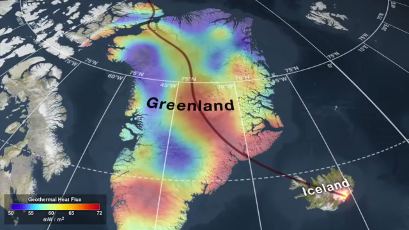 The geological changes of Greenland