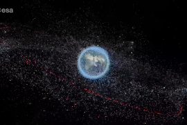 Space debris surrounding the Earth