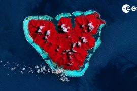 Heart-shaped island in the South Pacific
