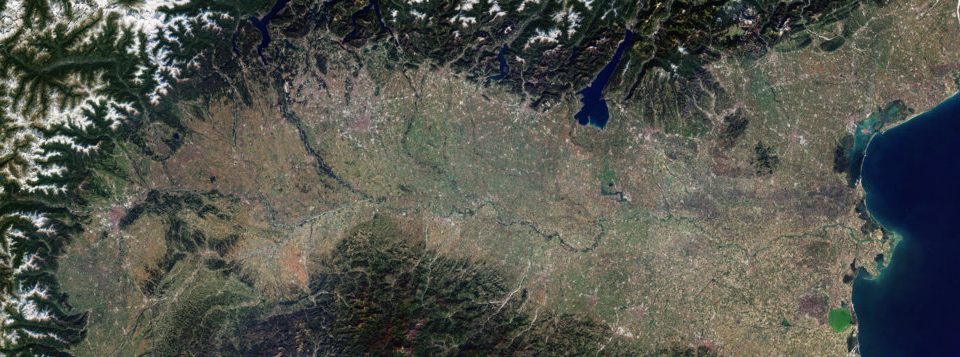 Northern Italy's Po Valley from space