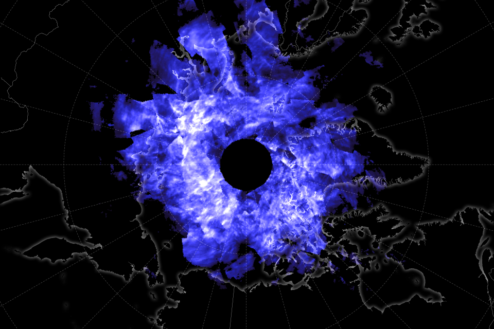 Night shining clouds over the North Pole