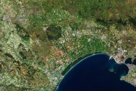 The Gulf of Taranto, Italy, from space