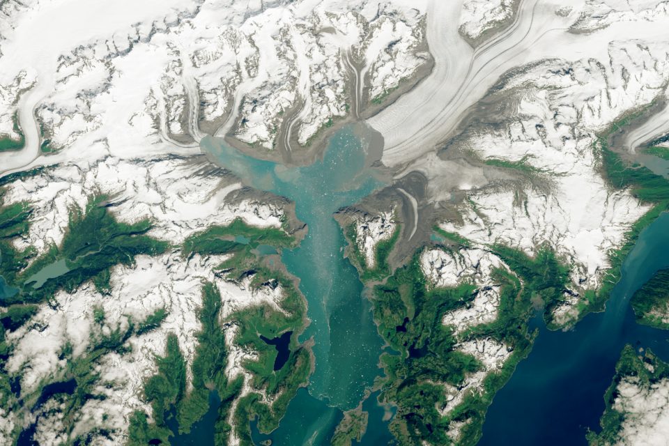The Columbia Glacier in southern Alaska