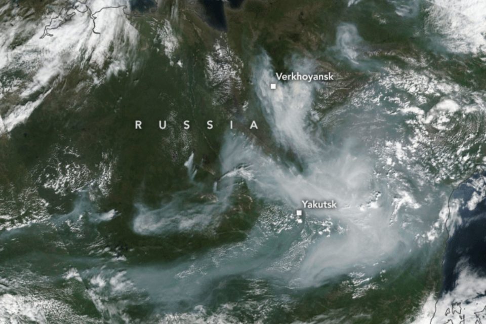 Intense summer fires in Arctic Russia