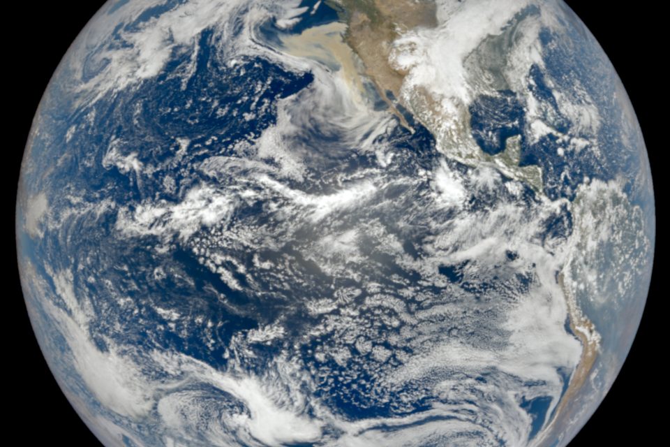 Wildfire smoke visible one million miles away