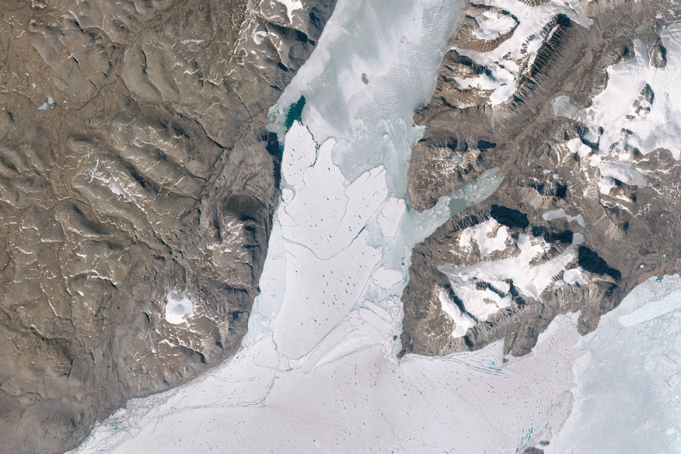 The Spalte Glacier in northeast Greenland 