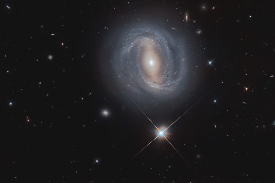 Hubble gives us a new look at a distant spiral galaxy