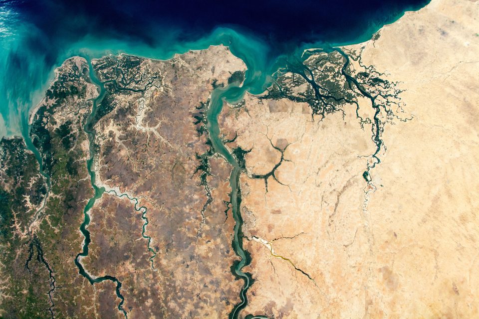 The Gambia River in West Africa