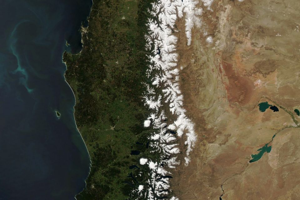 Springtime in the central Andes mountains