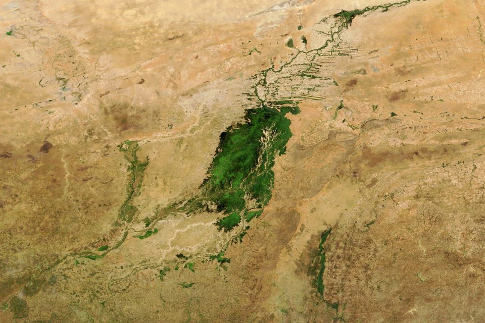 Destructive seasonal floodwaters in West Africa
