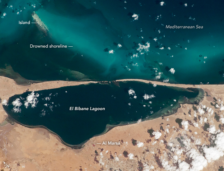 El Bibane Lagoon on the Tunisian coast